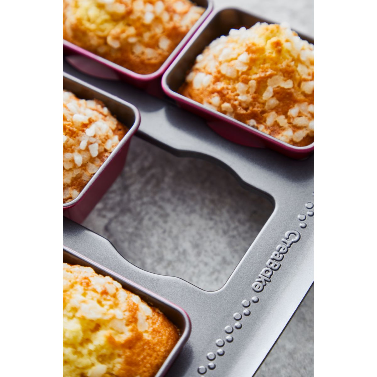 Moule à cake Creabake trio mini-cakes 8.3 x 6.5 cm coloris unique, TEFAL