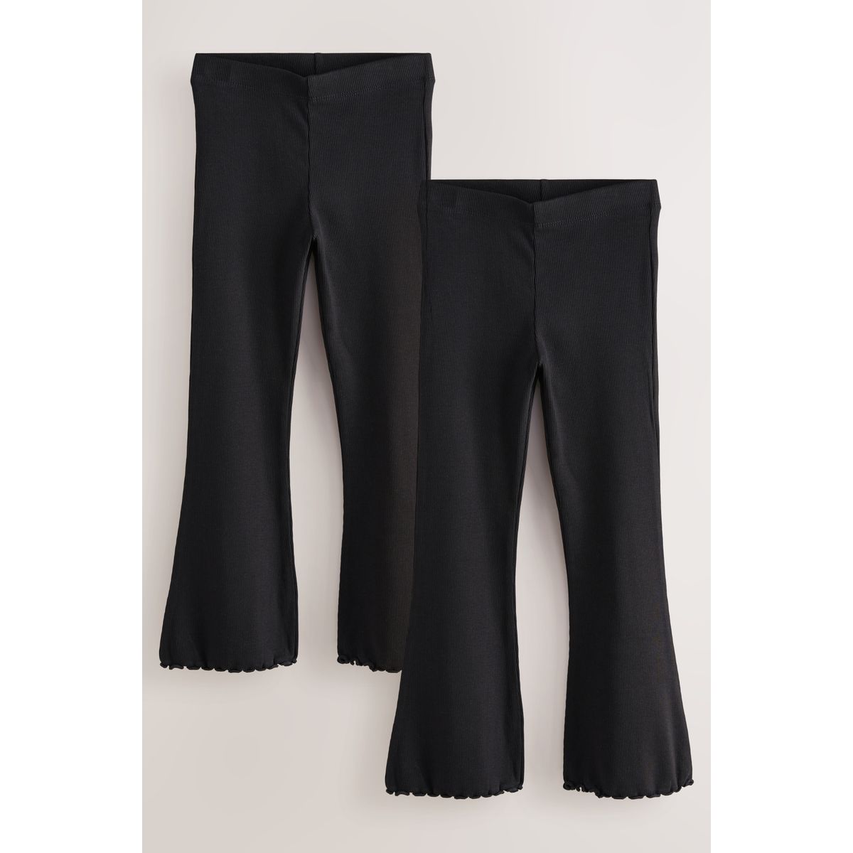 Legging évasé côtelé noir, NEXT