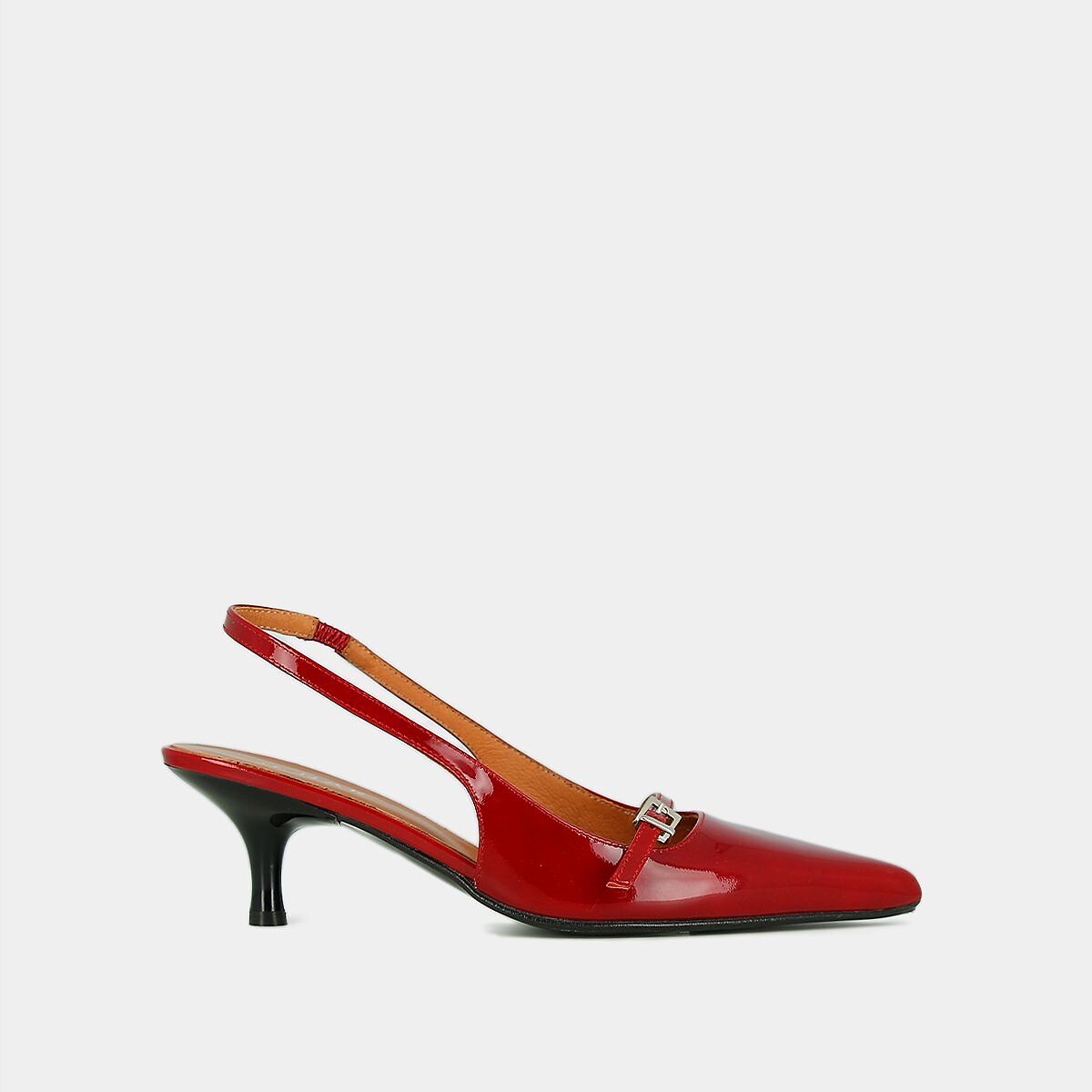 Escarpins slingback en cuir Damoiselle rouge, JONAK