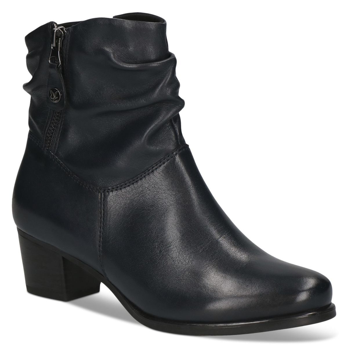Bottine en cuir bleu océan nappa, CAPRICE