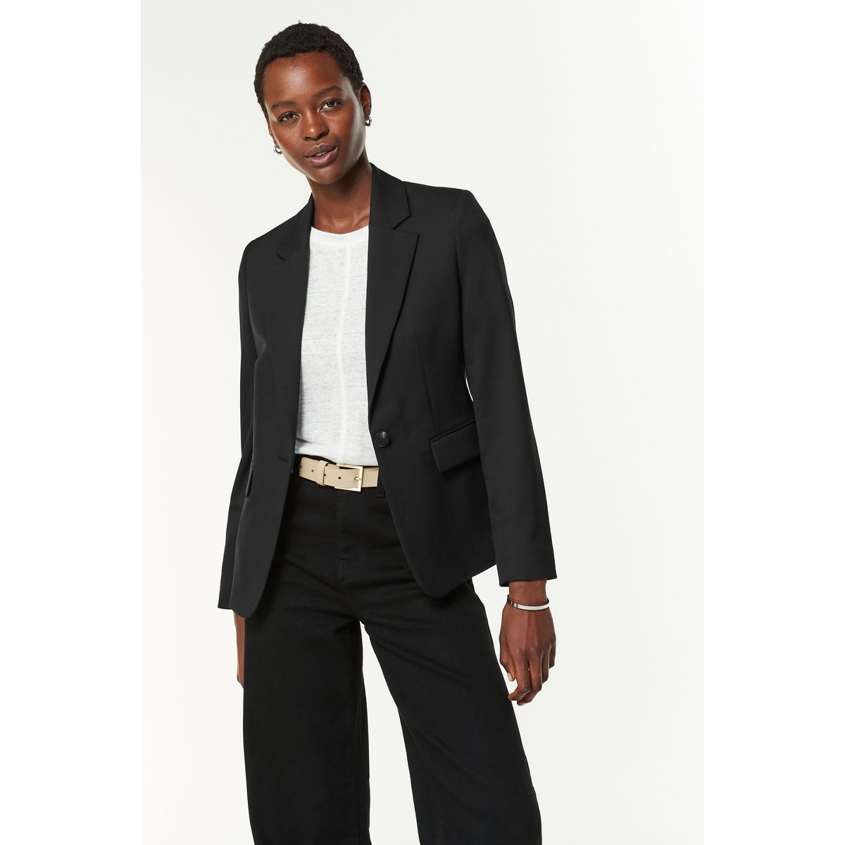 Blazer habillé coupe droite noir, NEXT