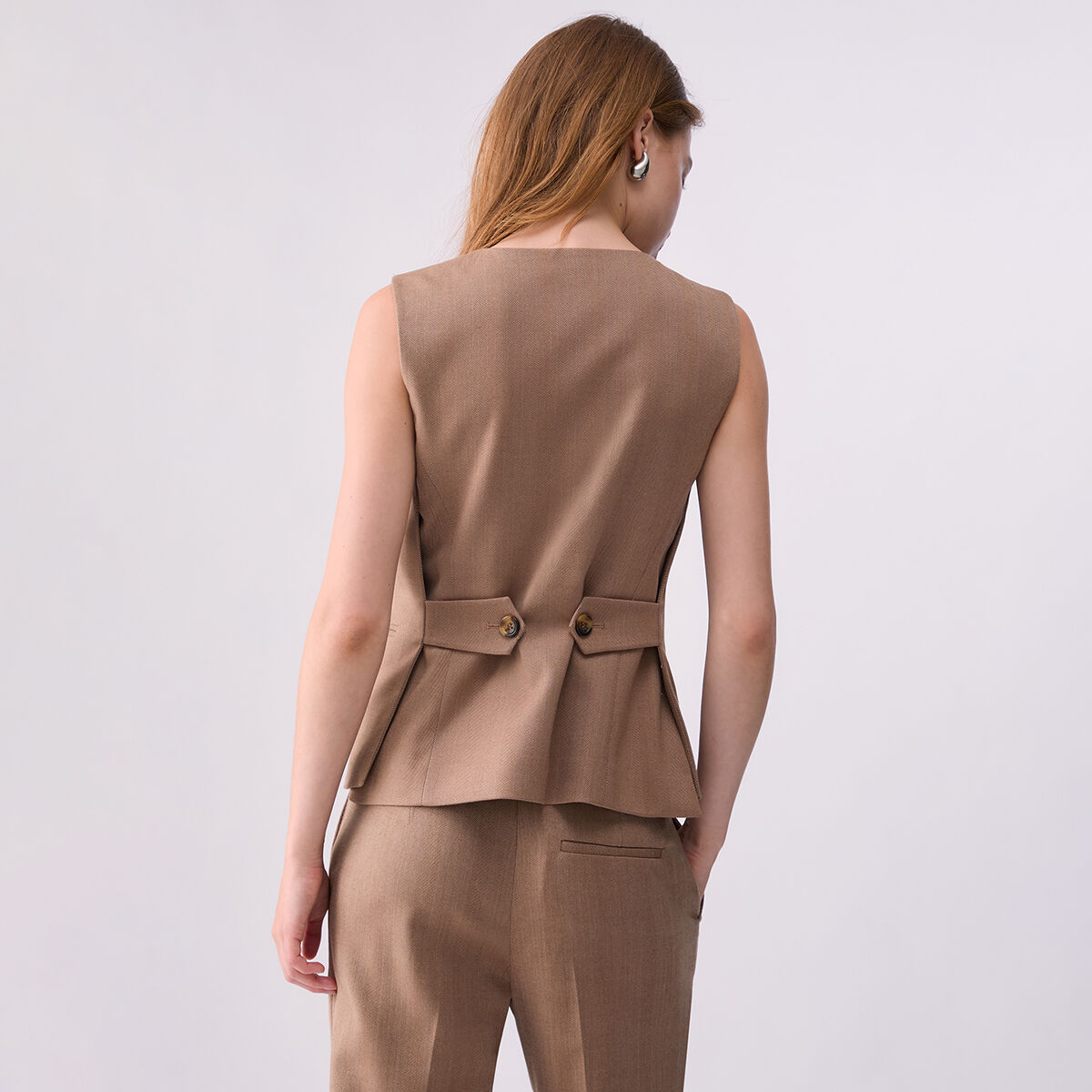 Gilet avec Brandebourgs beige, LIU JO