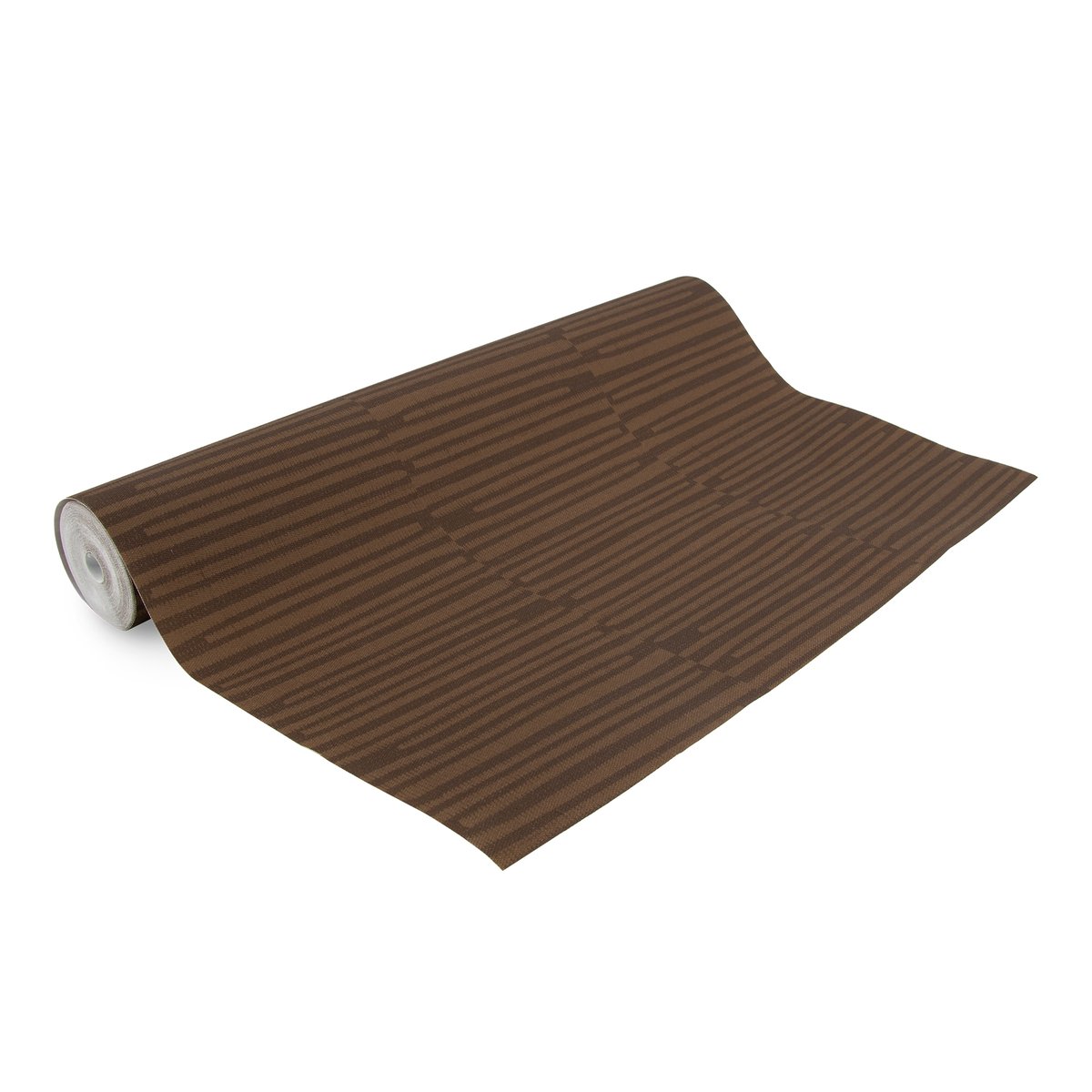 Papier peint lignes Harmony marron foncé, SUBLIME