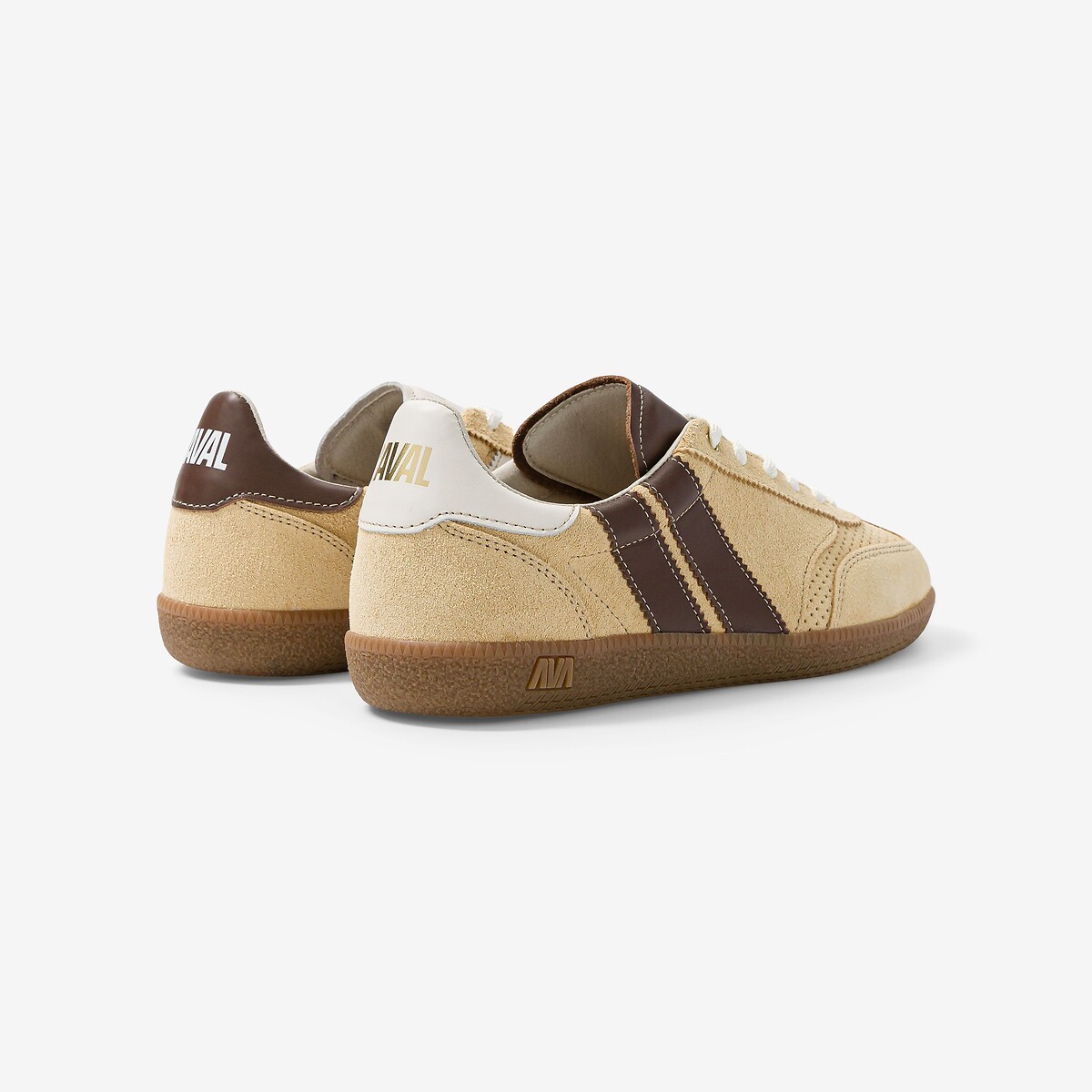 Baskets en cuir suédé Pulse beige, CAVAL