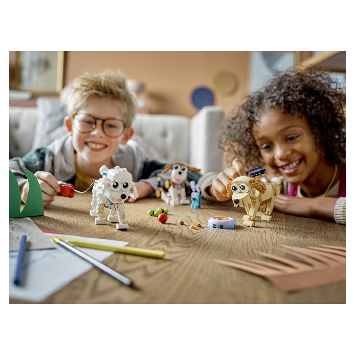 LEGO Creator 3-en-1 : Adorables Chiens - Set de Construction 31137 multicolore, LEGO