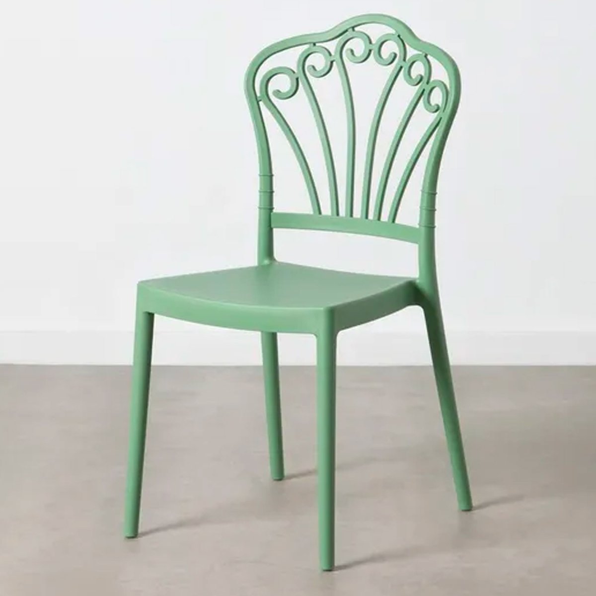 Chaise classique en polypropylène vert 44.5x52.5x90cm vert, WADIGA
