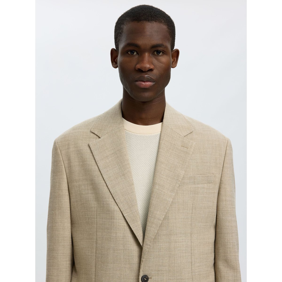 Blazer blanc - sand1, SELECTED