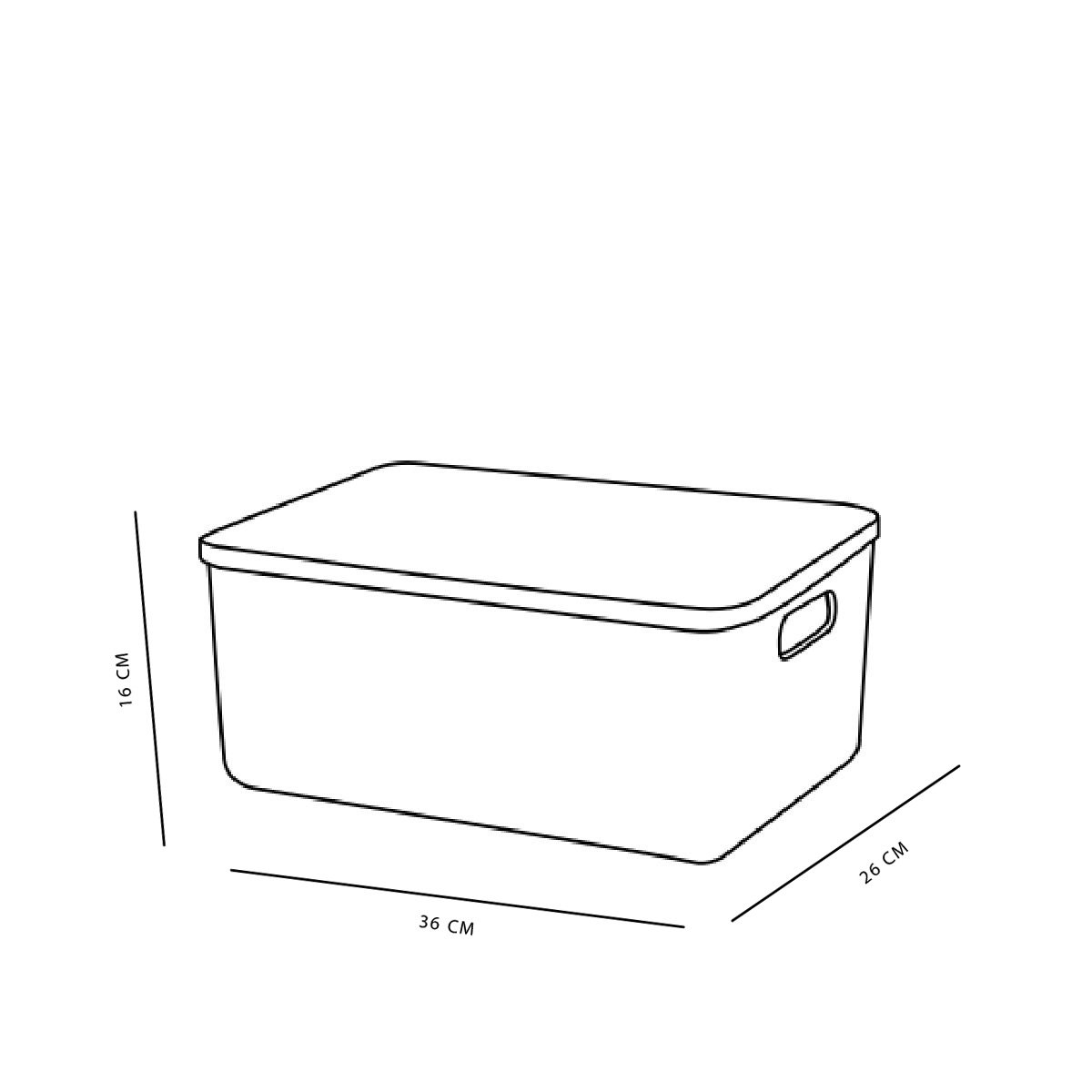 Panier de rangement avec couvercle plastique EQUIPMENT noir, UTILITY