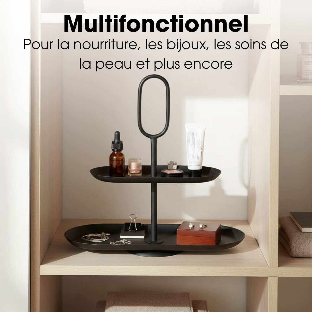 Présentoir H37 cm RAMA noir, MICA DECORATIONS