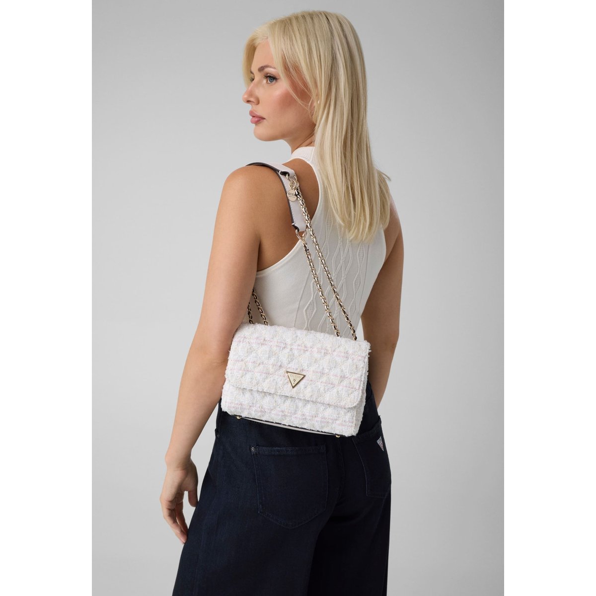 Sac Tote Giully crème, GUESS