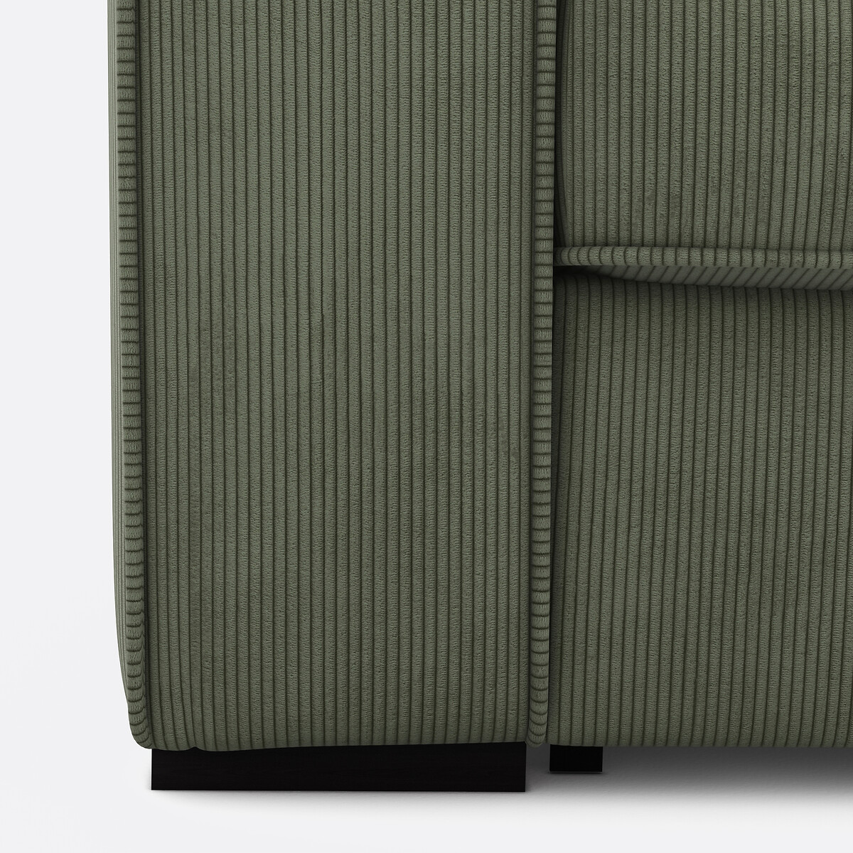 Canapé convertible, Comfort Bultex®, en velours cotelé fines cotes, CECILIA vert, LA REDOUTE INTERIEURS