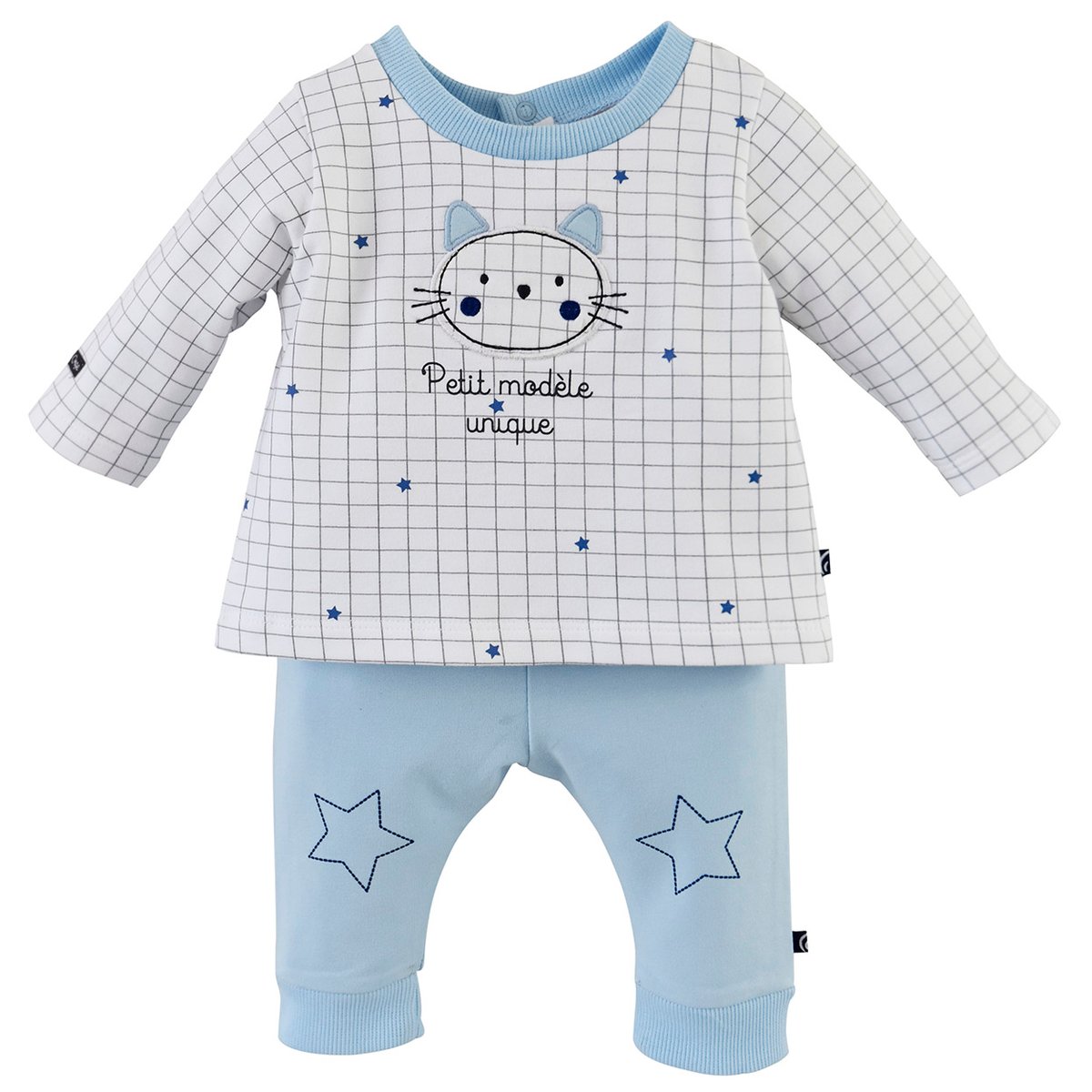 Sweat + pantalon modele bastin 1/6 mois bleu, SUCRE D'ORGE