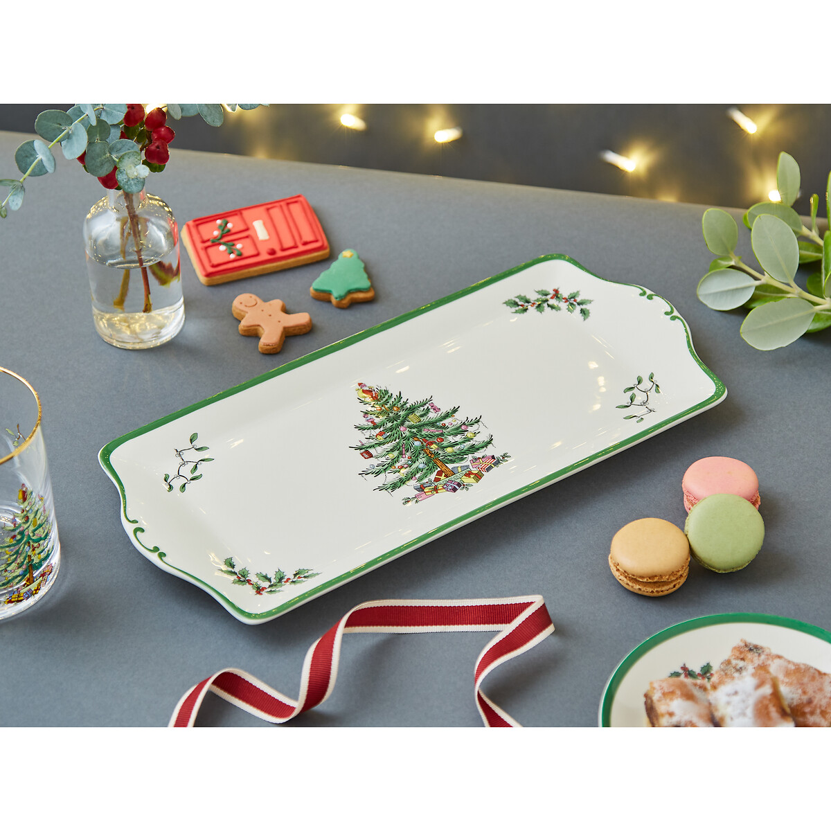 Christmas Tree Sandwich Tray white, SPODE