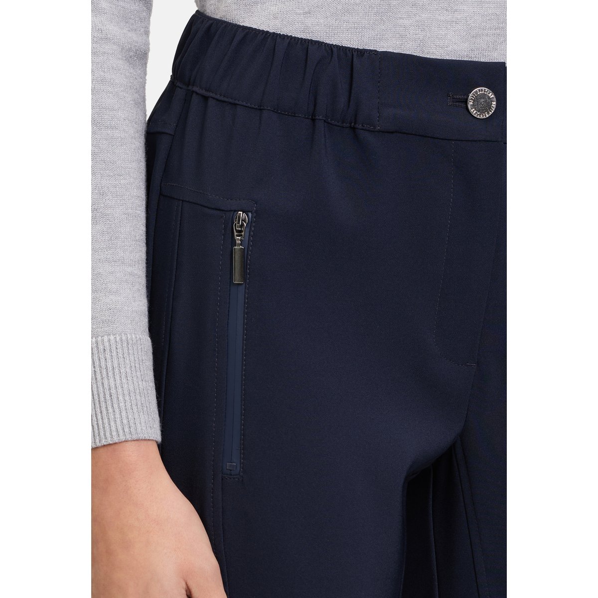 Pantalon stretch à taille élastique dark sky, BETTY BARCLAY