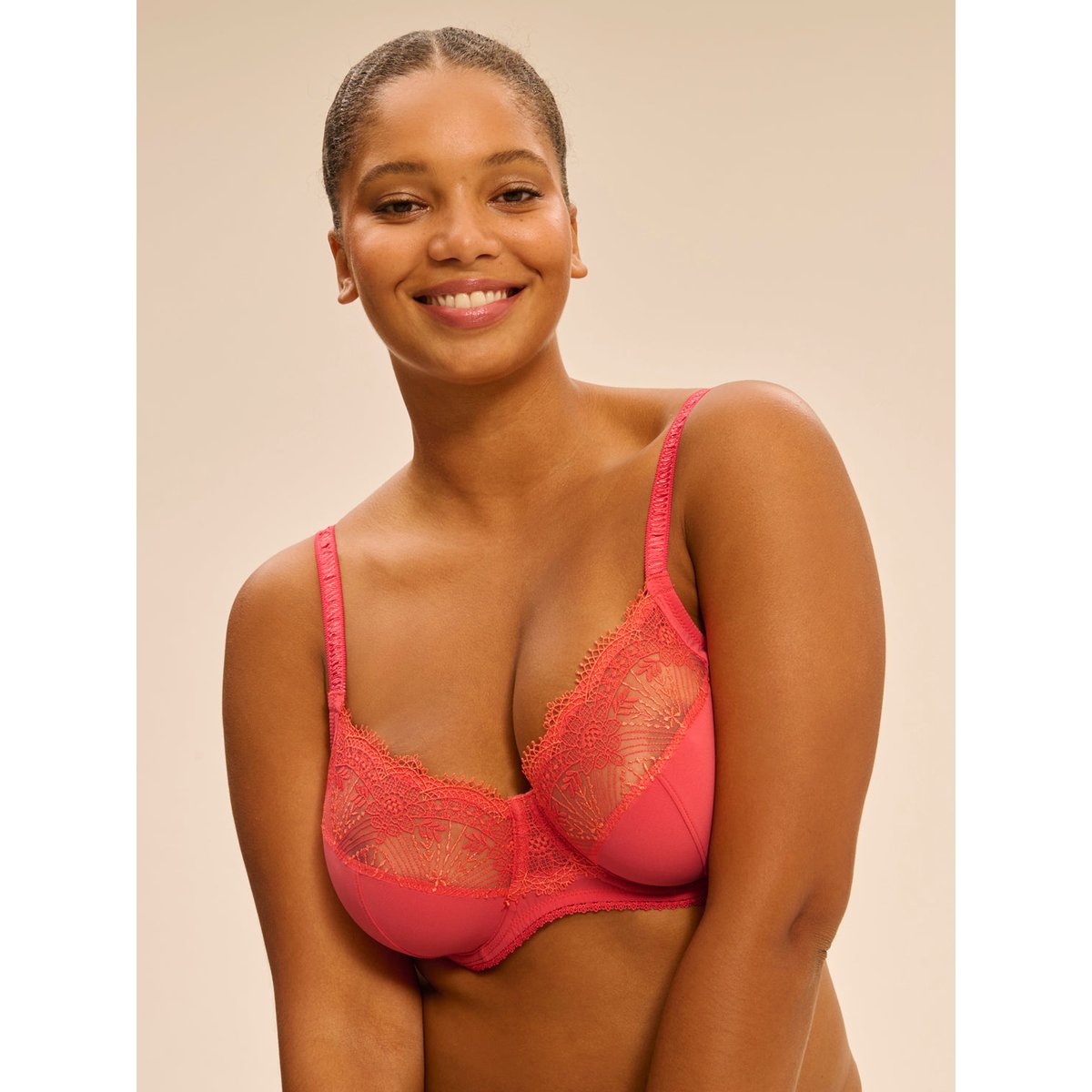 Soutien-gorge avec armature emboitant, ALLURE orange, SIMONE PERELE