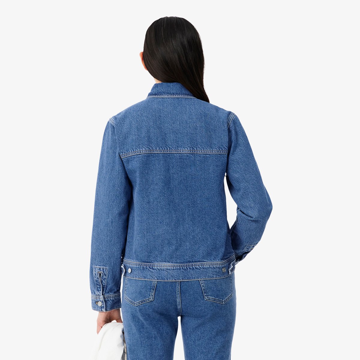 Veste denim coton bleu-36l, LACOSTE