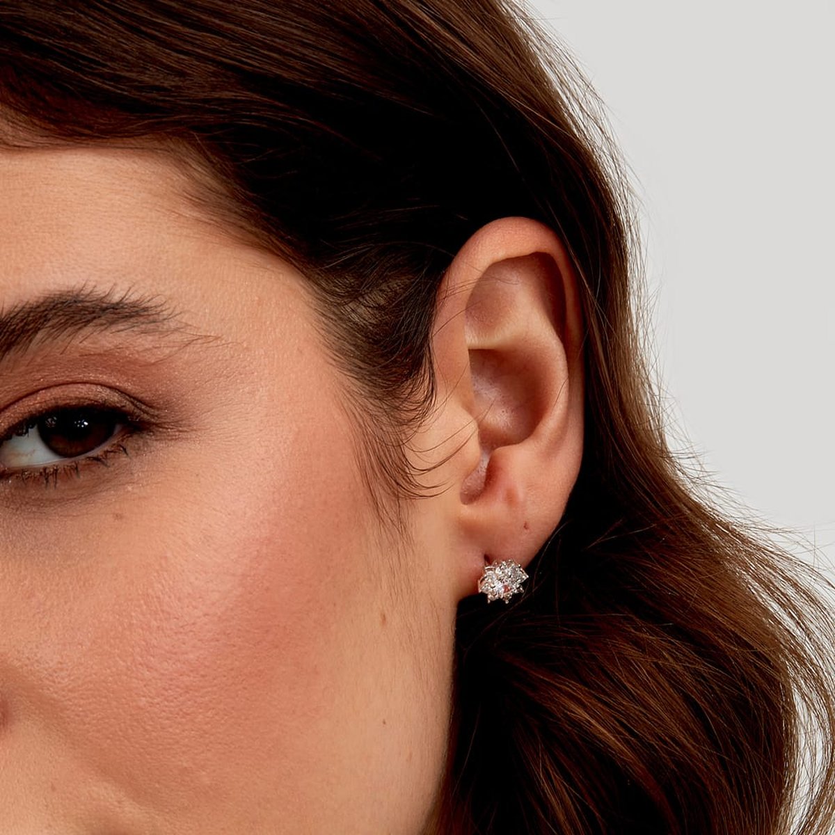 Boucles D'Oreilles en acier, cristaux, ipg TESORI blanc, MORELLATO