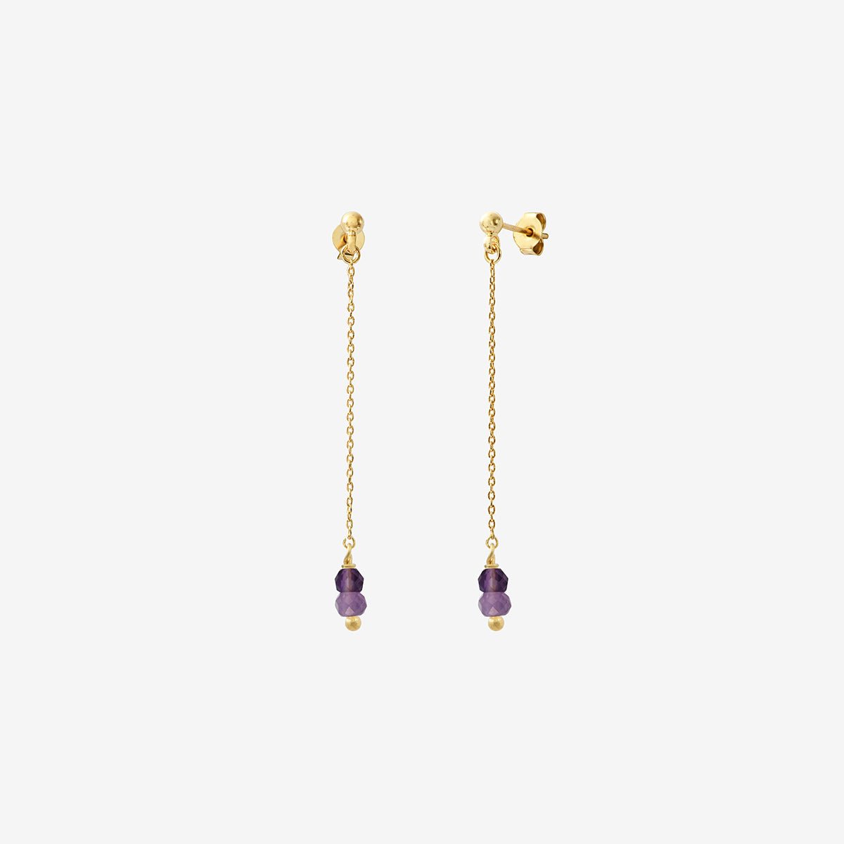Boucles d'oreilles venus amethyste violet, CAROLINE NAJMAN
