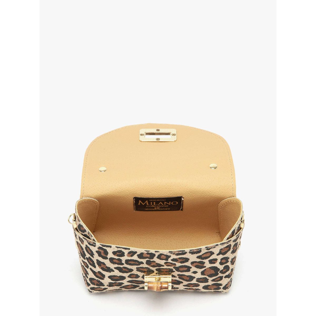 Sac bandoulière Velvet leopardo cuir larice p, MILANO