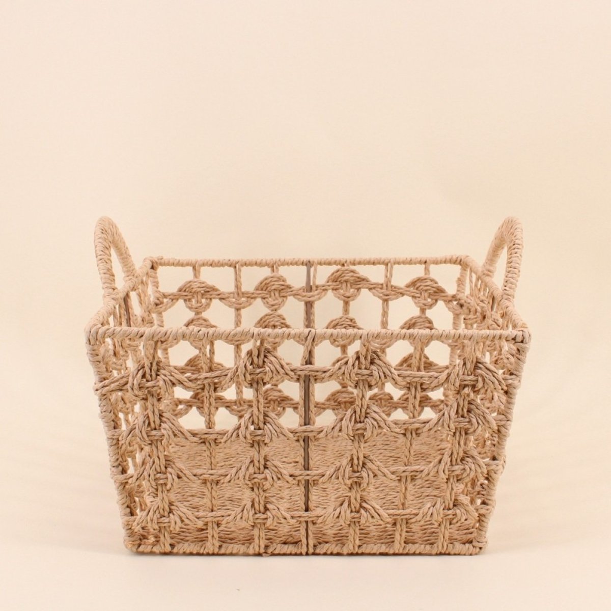 Set de 3 paniers tressés naturels beige, ORNAMI
