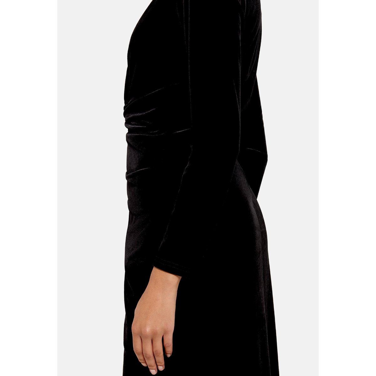 Robe de soirée à encolure en v noir, VERA MONT