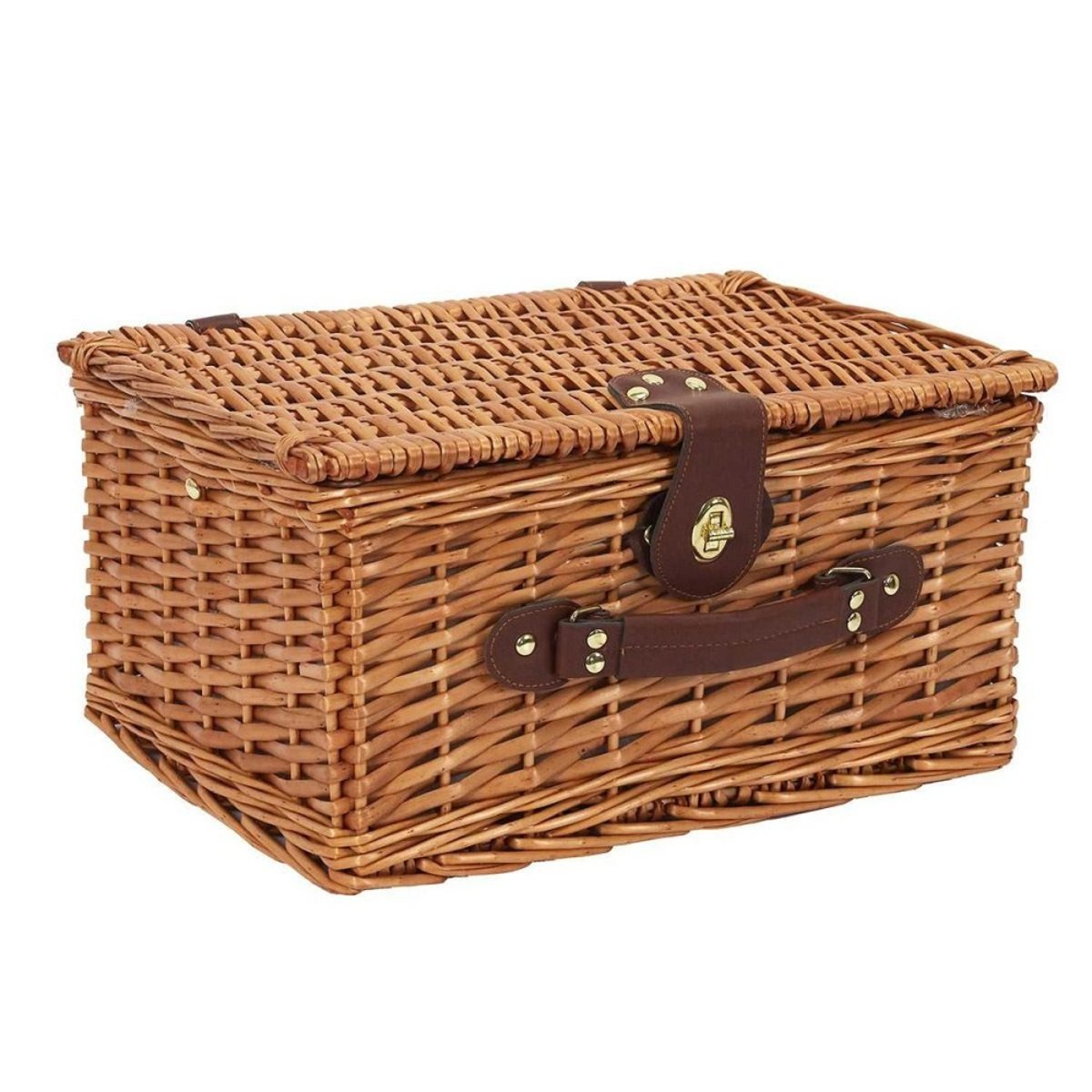Panier de pique nique 4 personnes marron, DECORATIE