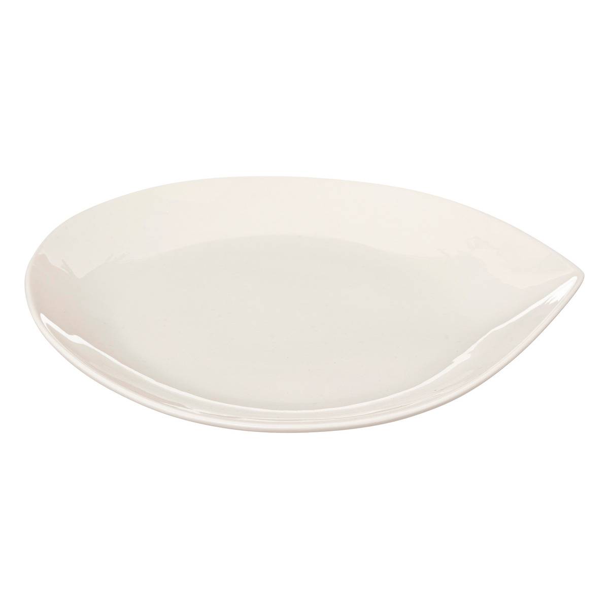 Lot de 6 assiettes en porcelaine GOUTTE blanc, SECRET DE GOURMET