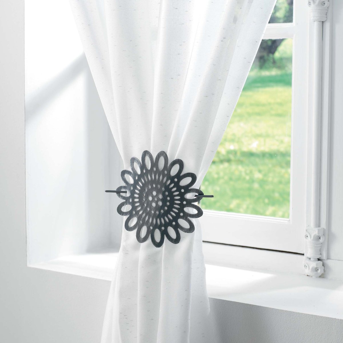 Embrasse Bicolore Mandie gris/argent noir, EDEN