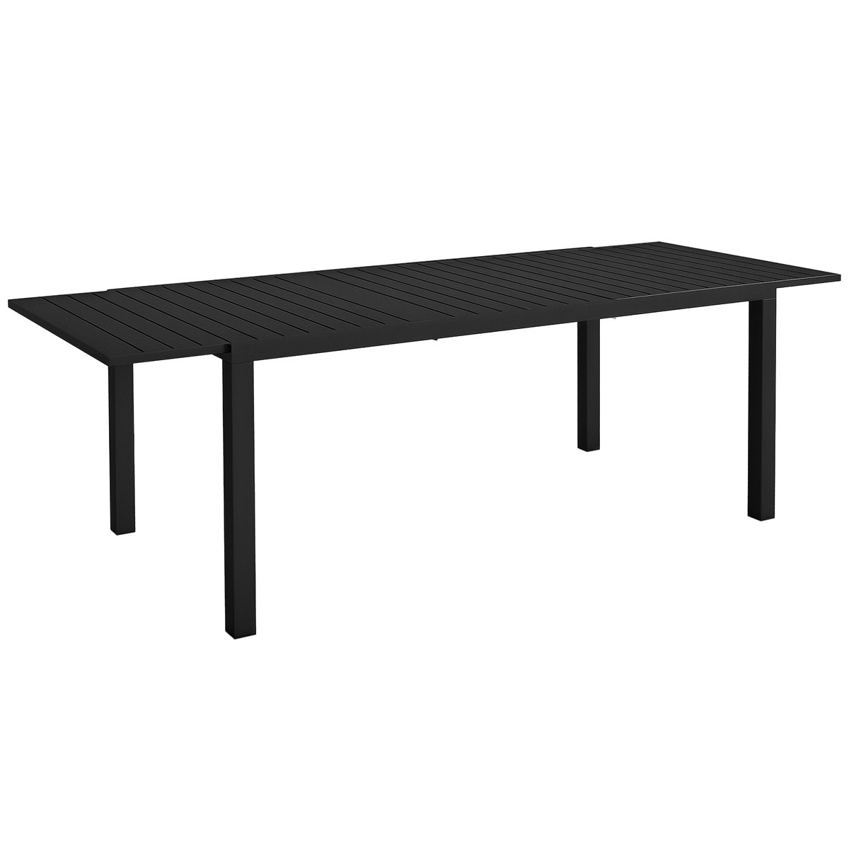 Table à manger d'extérieur extensible noir, OUTSUNNY