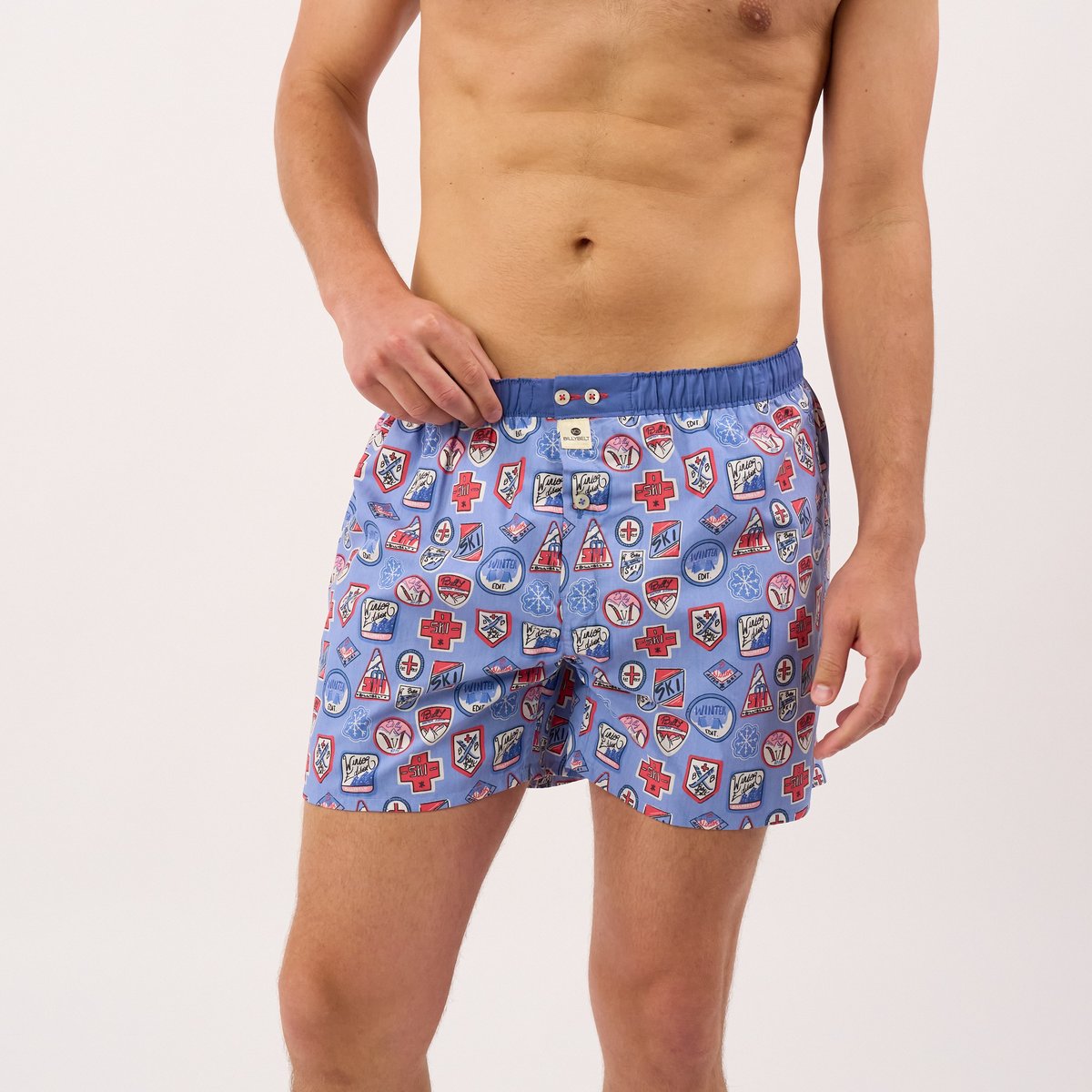 Caleçon en coton biologique FANTAISIE bleu, BILLYBELT
