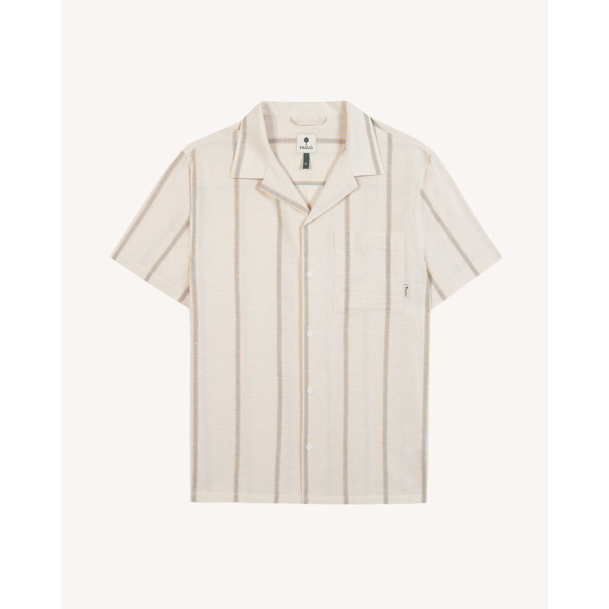 Chemise PAIOLIVE écru et bleu, FAGUO