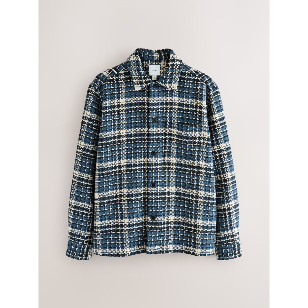 Veste-chemise à motif patchwork bleu indigo, NEXT