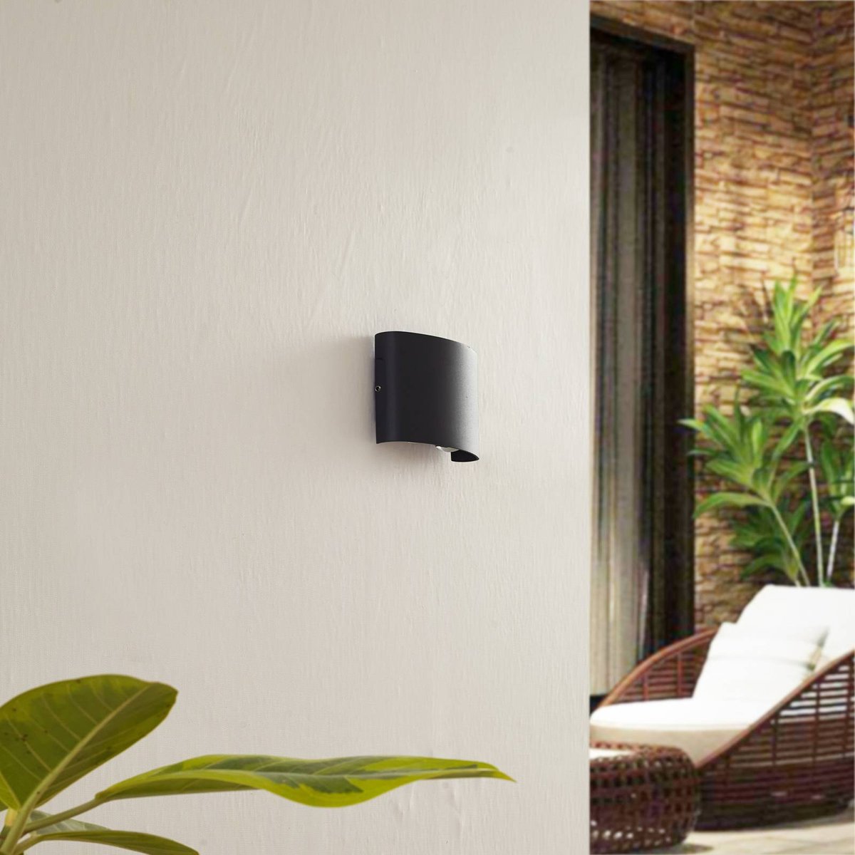 Applique extérieure en aluminium moderneLED anthracite, LINDBY