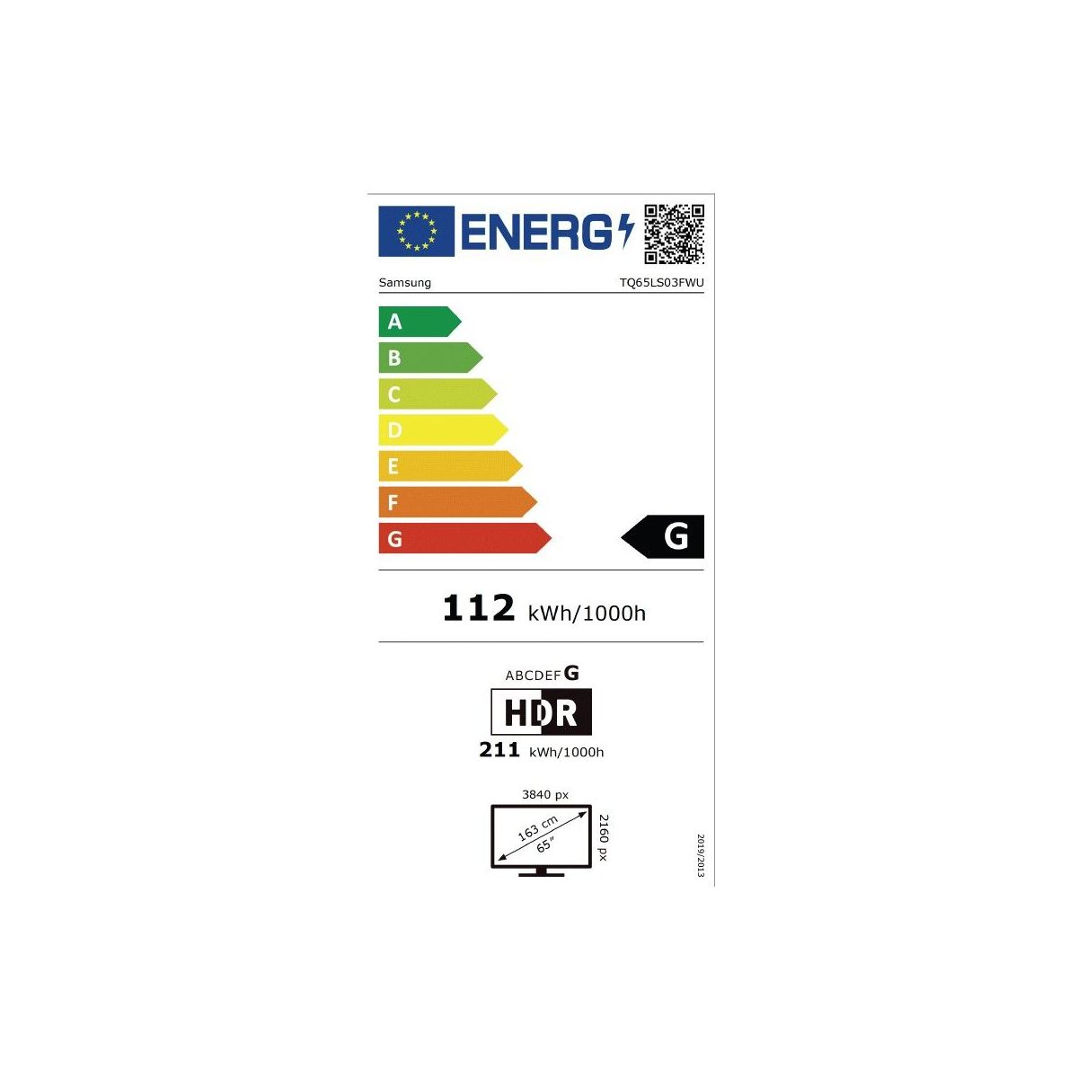 TV Mini LED The Frame Pro 65LS03FW (2025) 65" (165 cm) 4K - Mode art (effet tableau), Smart TV, anti-reflet couleur unique, SAMSUNG