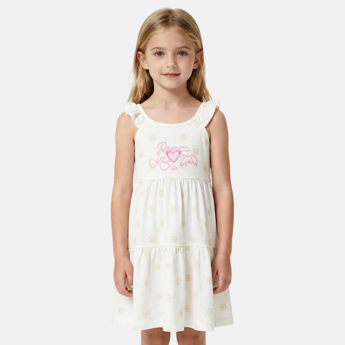 Robe sans manches imprimée, col rond BOHÈME écru, LEE COOPER