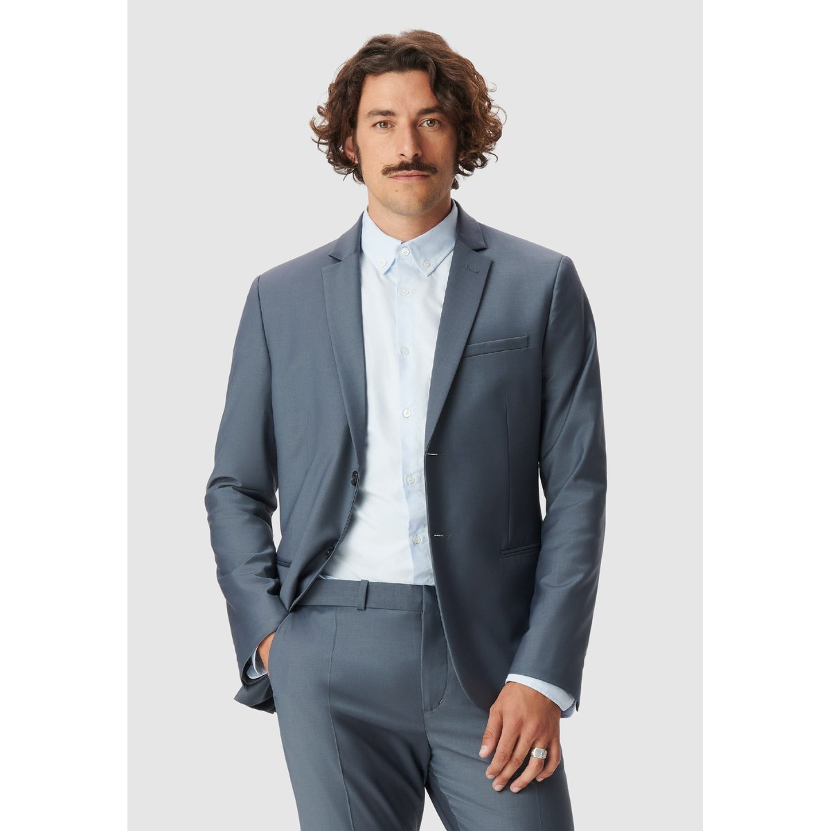 Veste de costume TRAVEL SUIT bleu acier, IKKS