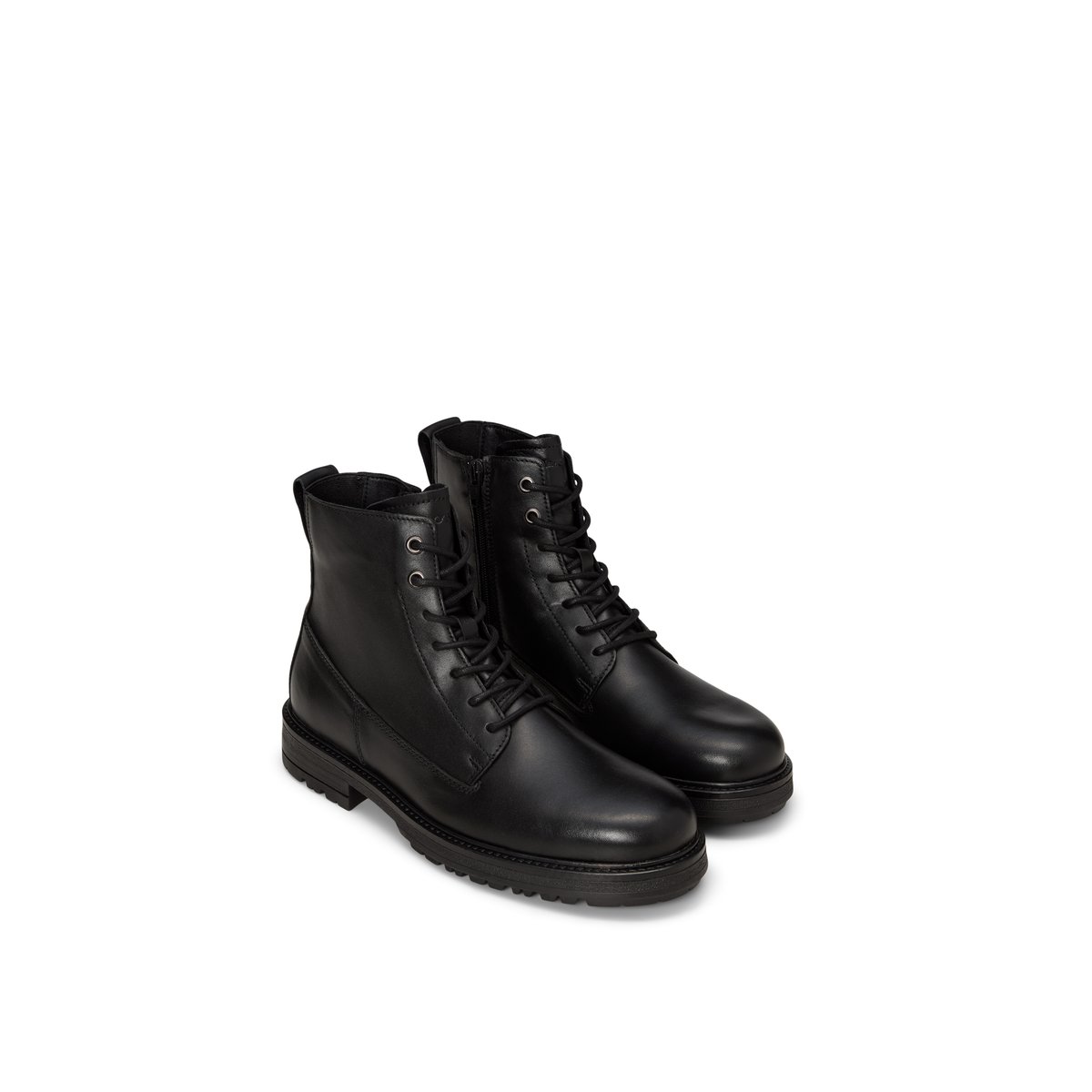 Bottes à lacets, modèle Rony en cuir de vachette de qualité supérieure noir, MARC O'POLO