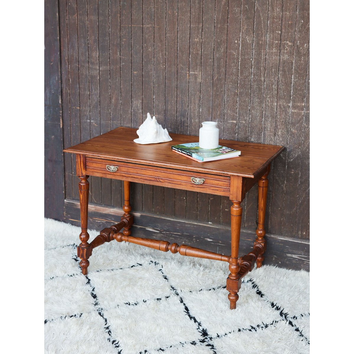 Petit bureau ancien à tiroir Edouard N°1121 - Bon état bois clair, DEBONGOUT