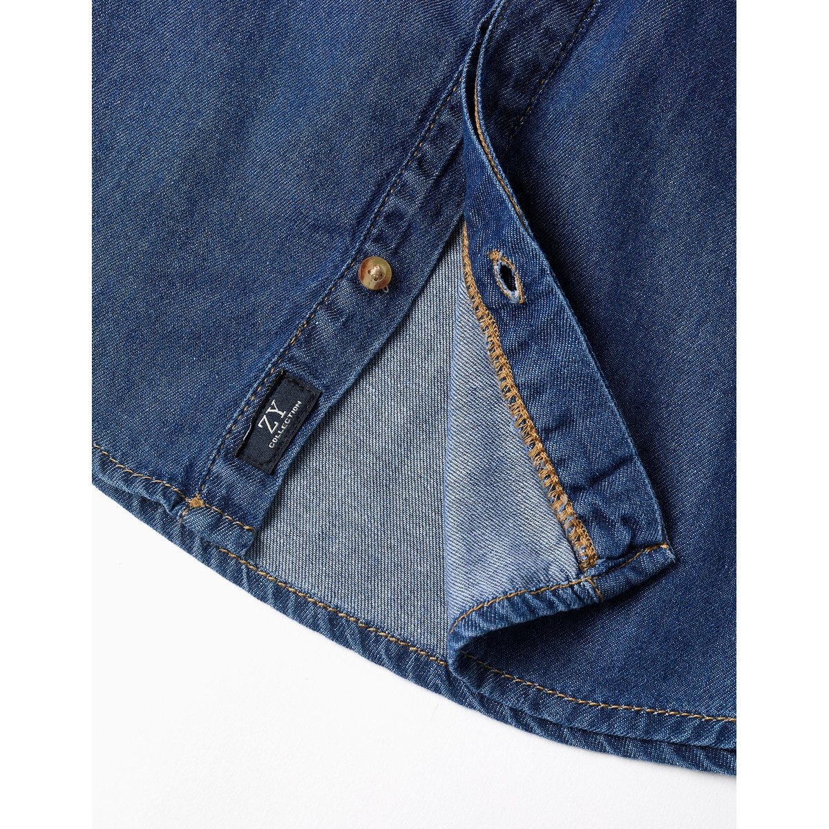 Chemise à manches longues en jean avec poche poitrine bleu, ZIPPY