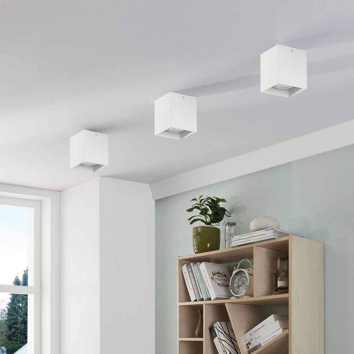 Plafonnier en aluminium moderne, Carson blanc, ARCCHIO