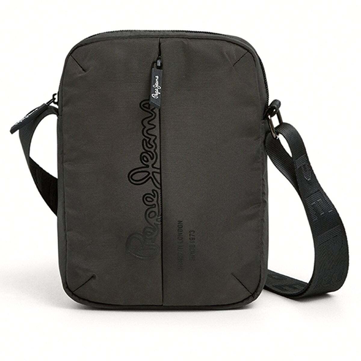 Sac Reporter Avec Logo gris foncé, PEPE JEANS