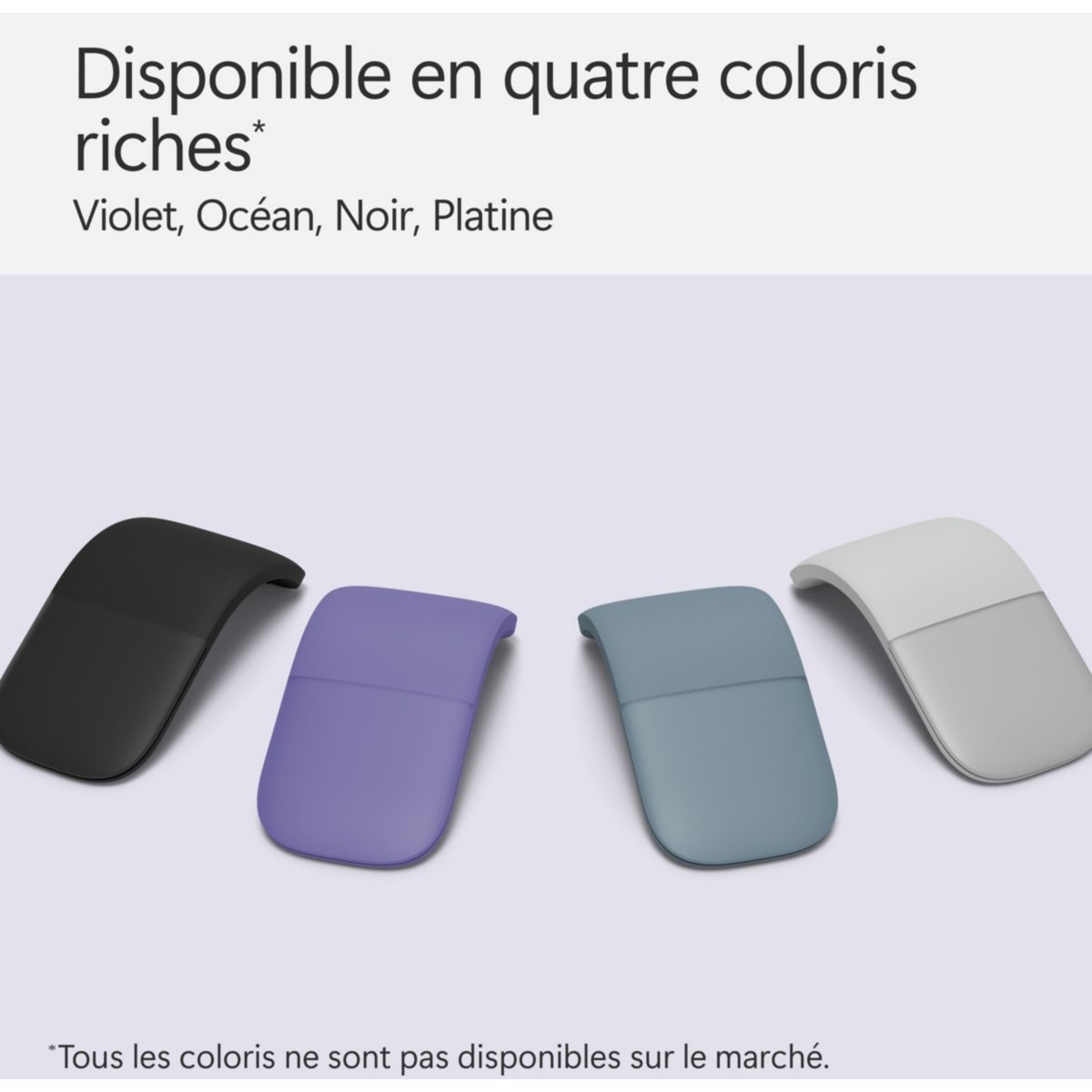 Souris sans fil Surface Arc Mouse | Violet couleur unique, MICROSOFT