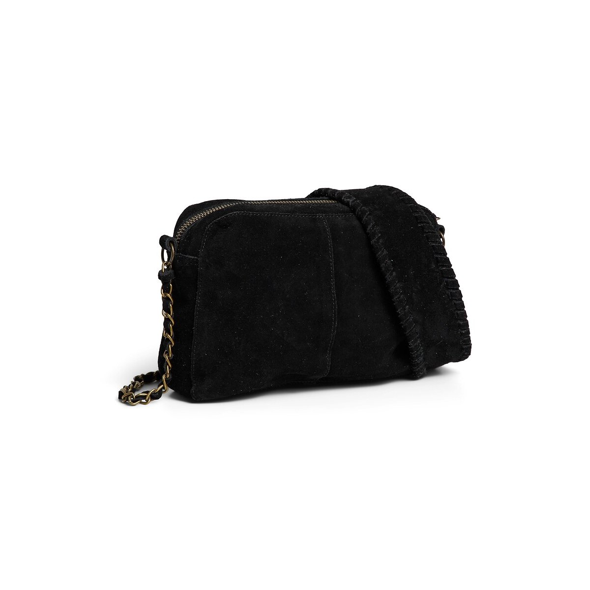 Borsa in pelle scamosciata, Abigail nero , PIECES
