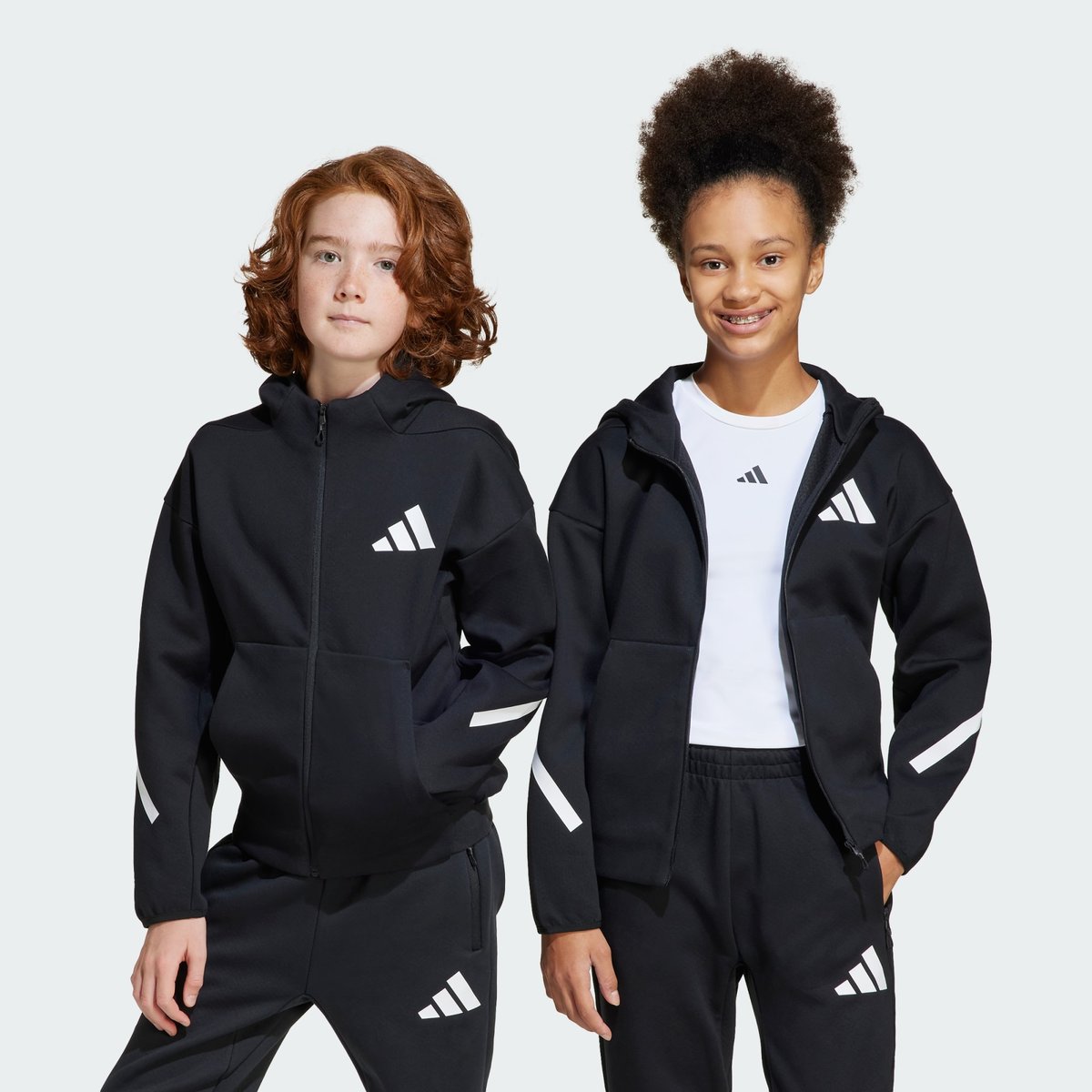 Veste De Survêtement À Capuche Entièrement Zippée Adidas Z.n.e. Veste De Survêtement À Capuche Entièrement Zippée Adidas Z.n.e. black / white, ADIDAS SPORTSWEAR