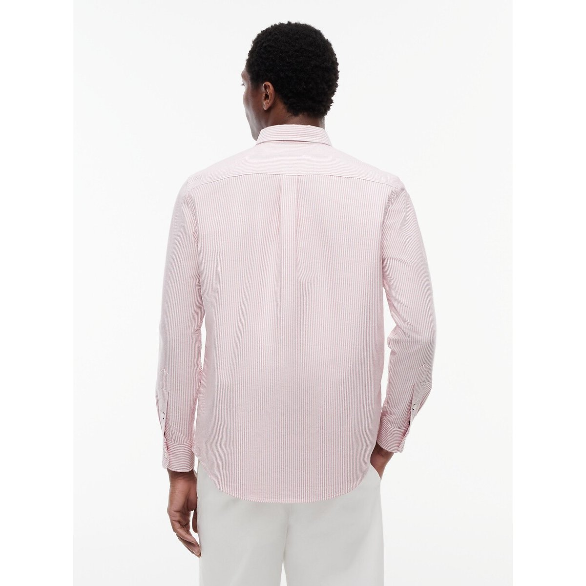 Chemise Oxford droite rayée rouge rayé, TOMMY HILFIGER