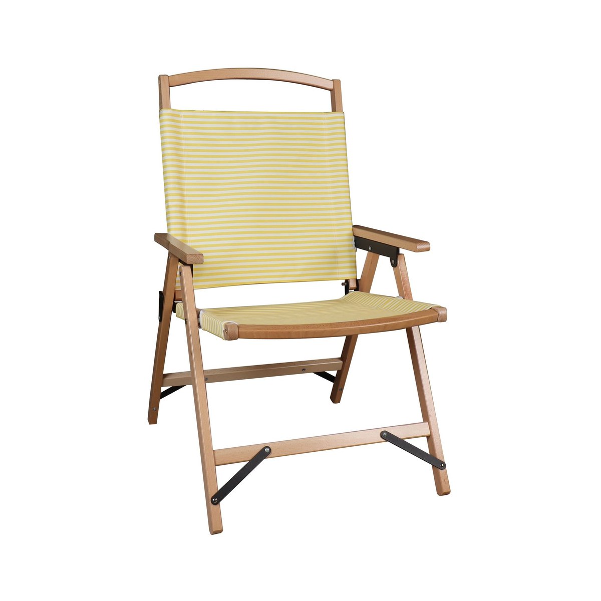 Chaise de plage en toile à rayures, PLAYA jaune, NOW'S HOME