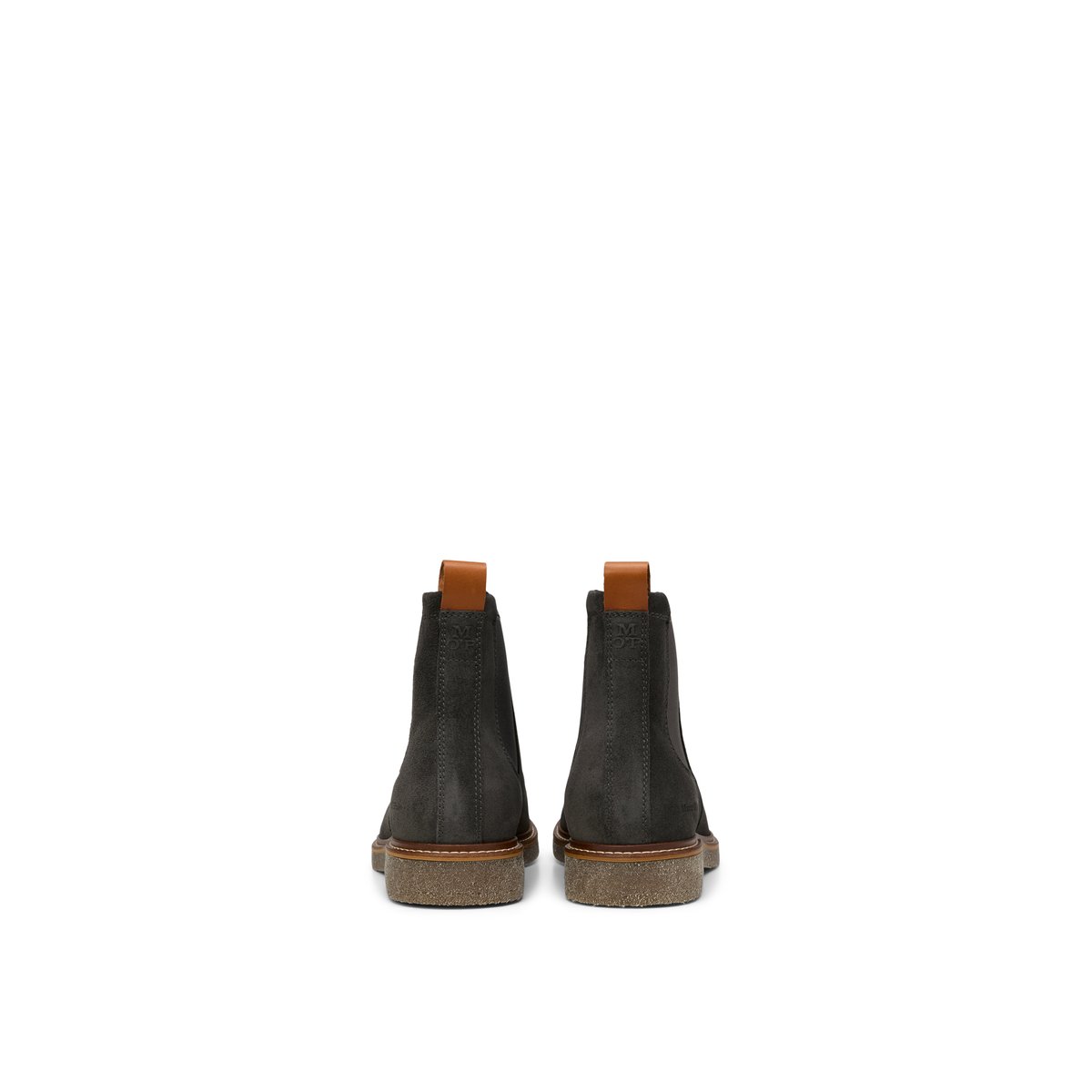 Chelsea boot modèle Linus en cuir de vachette velours doux noir, MARC O'POLO