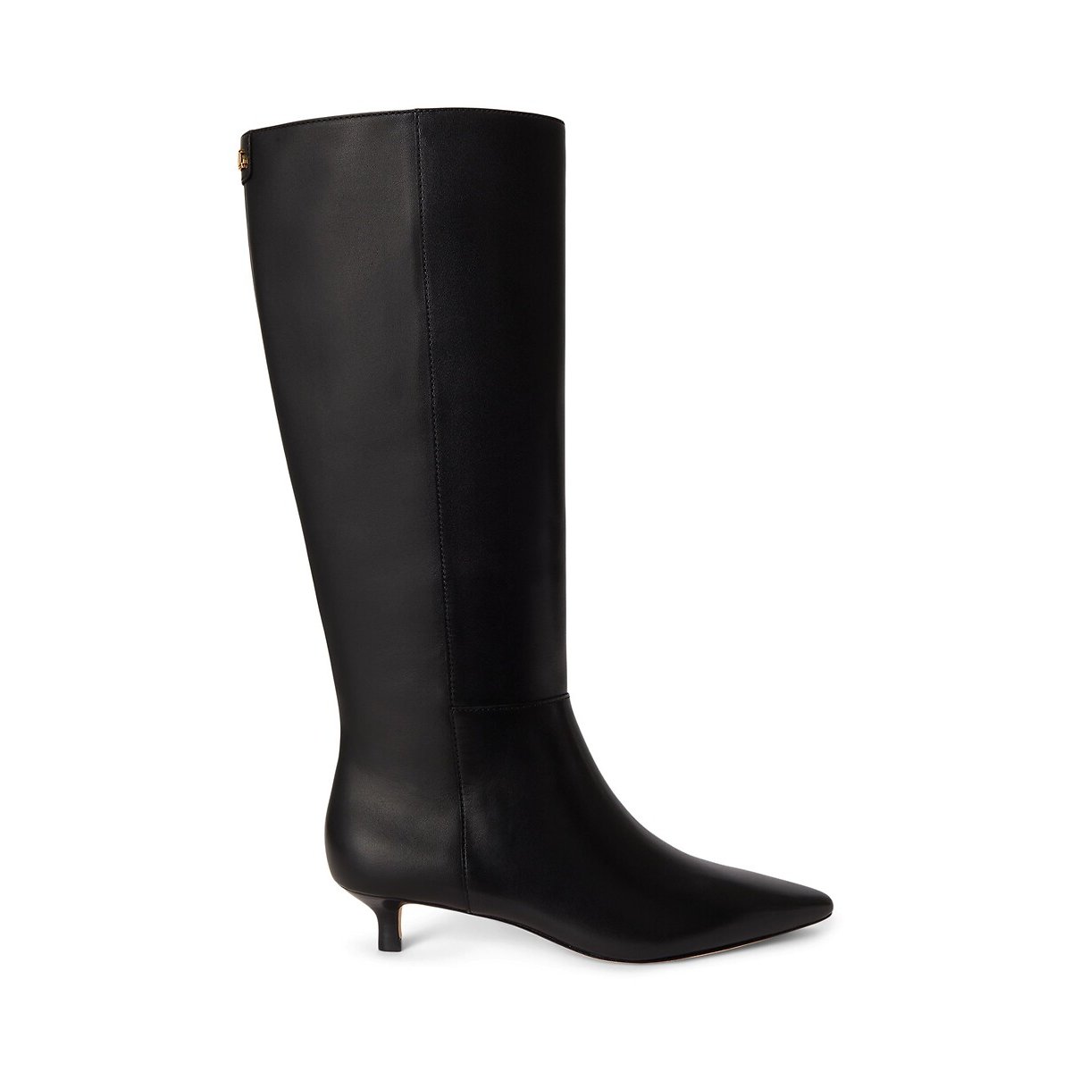 Botas de piel con tacón kitten FRANCESCA negro, LAUREN RALPH LAUREN