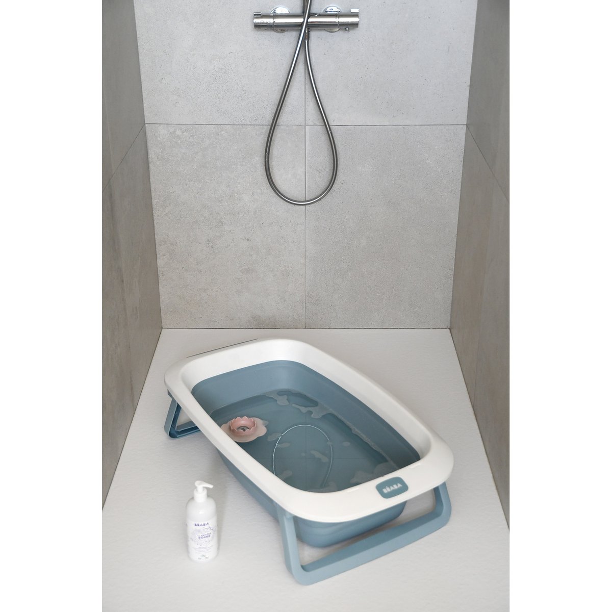 Baignoire pour bébé pliable et compacte EAZY POP bleu baltique, BEABA