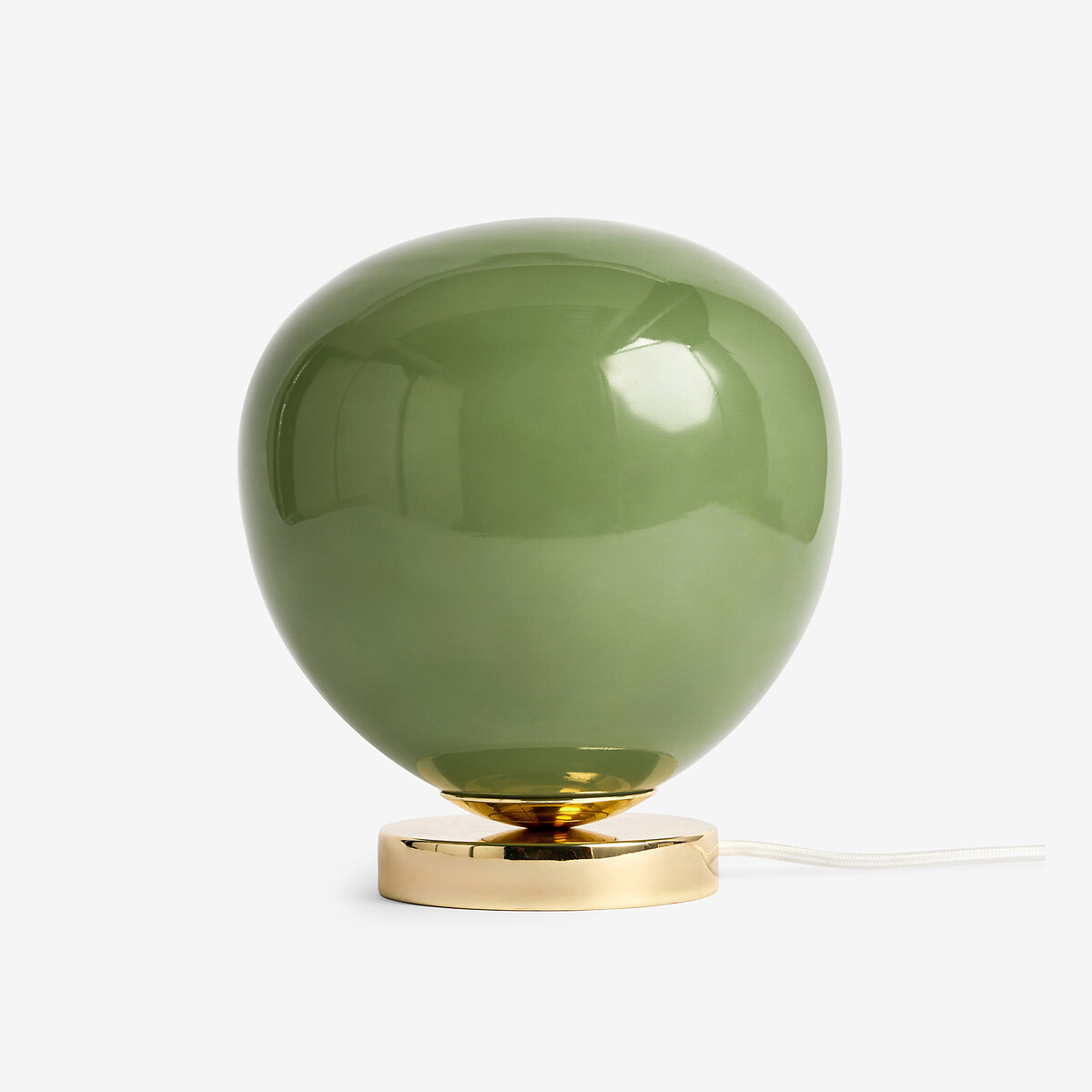 MADE.COM Adrianne Glass Dome Table Lamp green, MADE
